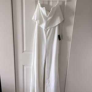 NWT strapless white jumpsuit